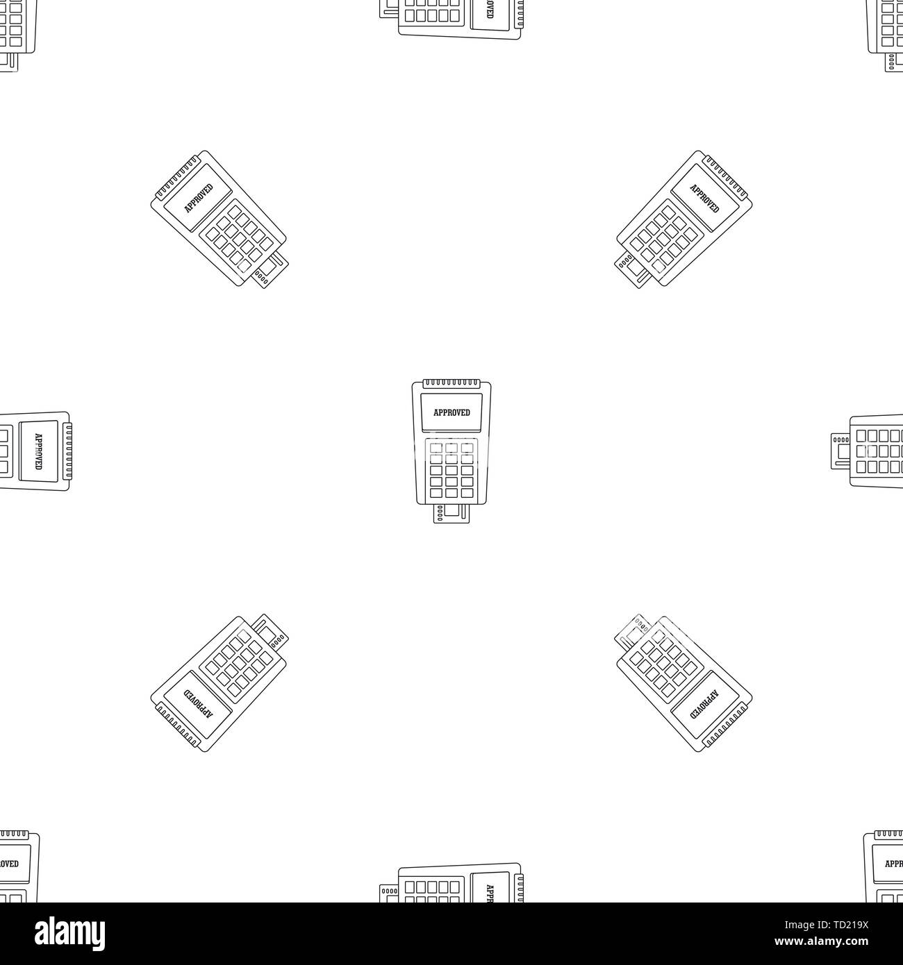 Approved credit card payment pattern seamless vector repeat geometric for any web design Stock Vector