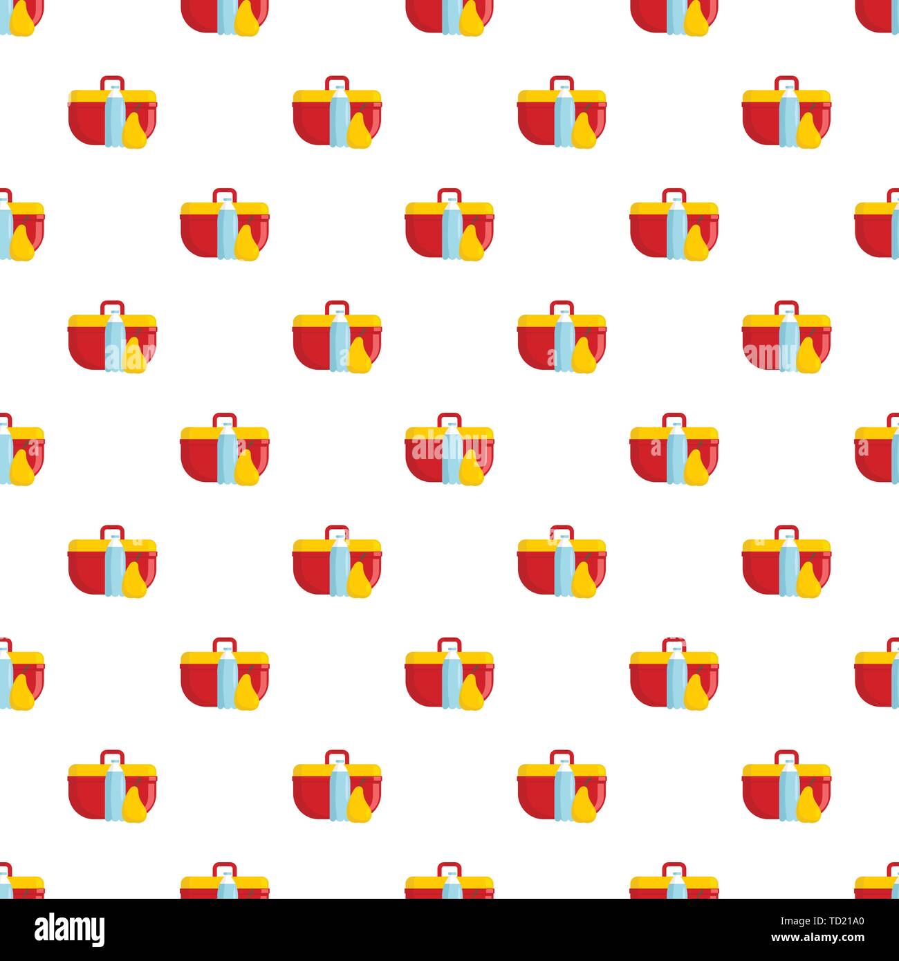 Lunchbox pattern seamless vector repeat for any web design Stock Vector
