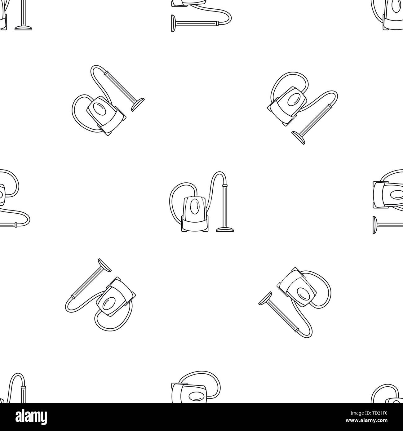 Plastic vacuum cleaner pattern seamless vector repeat geometric for any web design Stock Vector