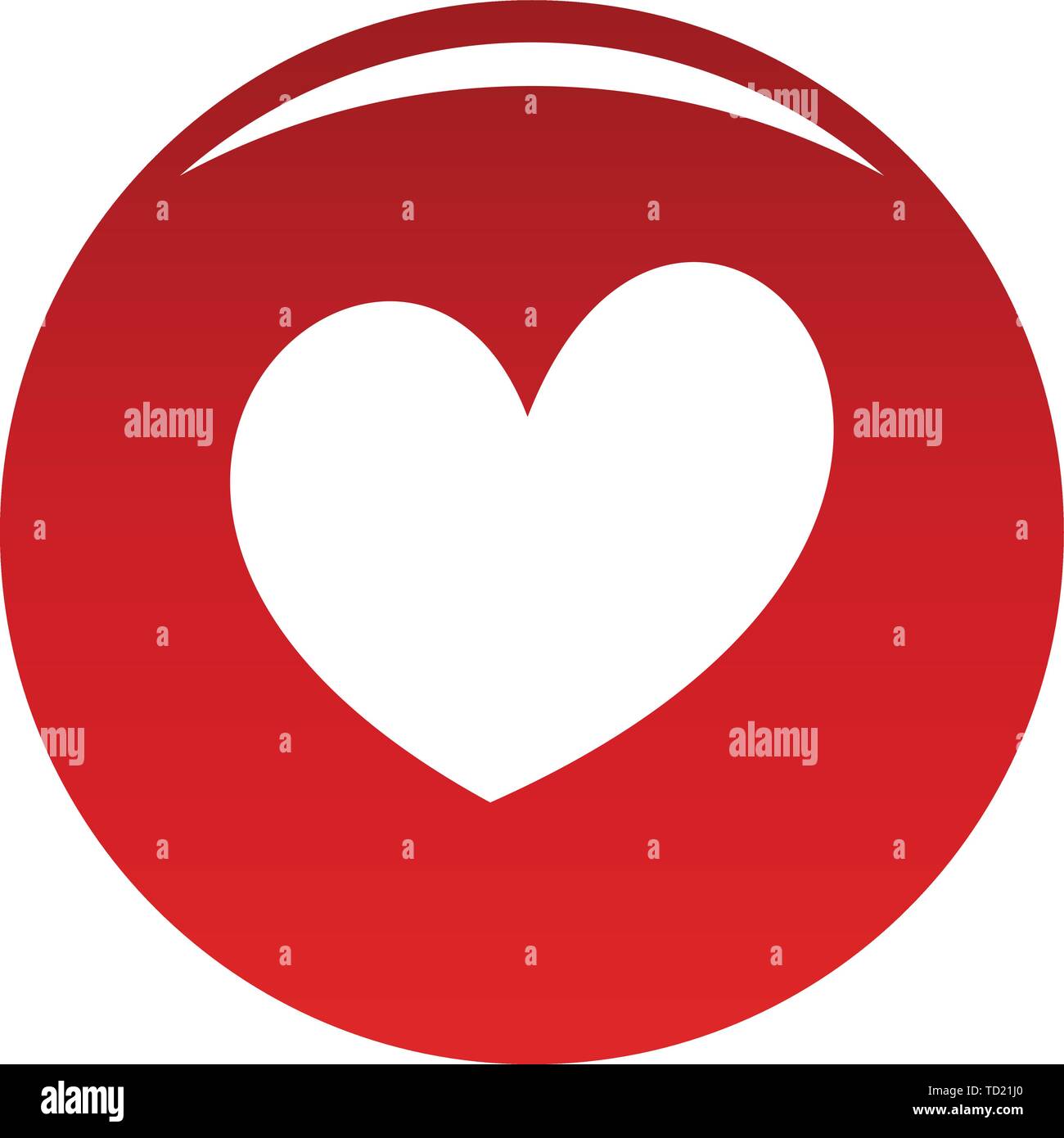 Fiery heart icon. Simple illustration of fiery heart vector icon for any design red Stock Vector