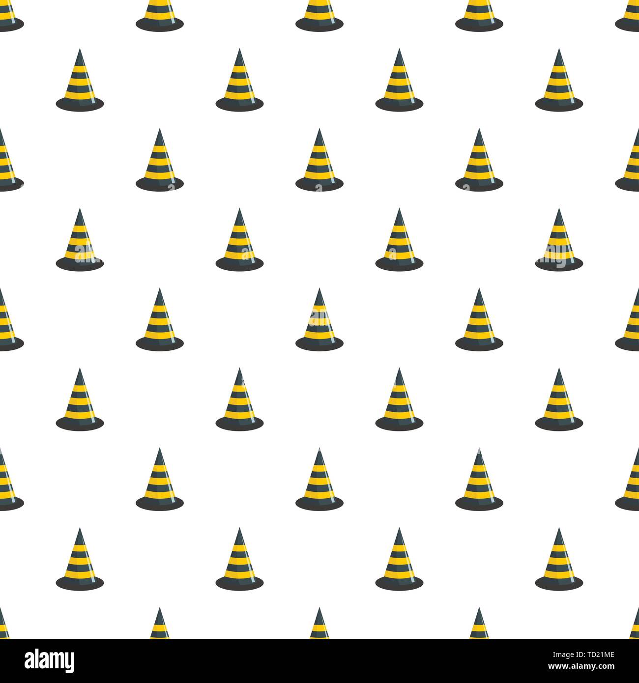 Road cone pattern seamless vector repeat for any web design Stock ...