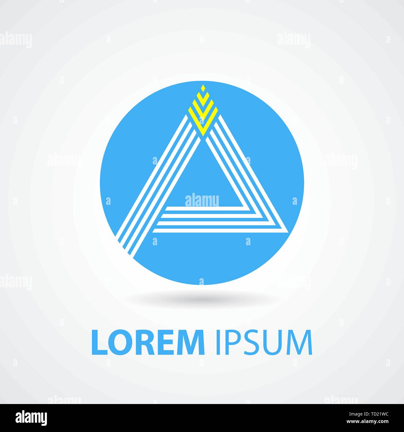 Initial letter a logo template. Abstract triangle icon vector Stock ...