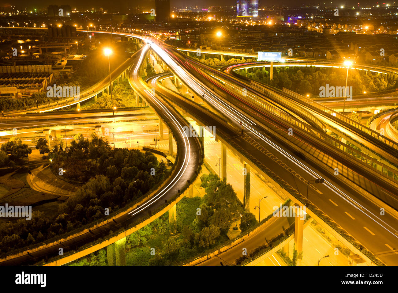 Traffic on junction Stock Photo Alamy