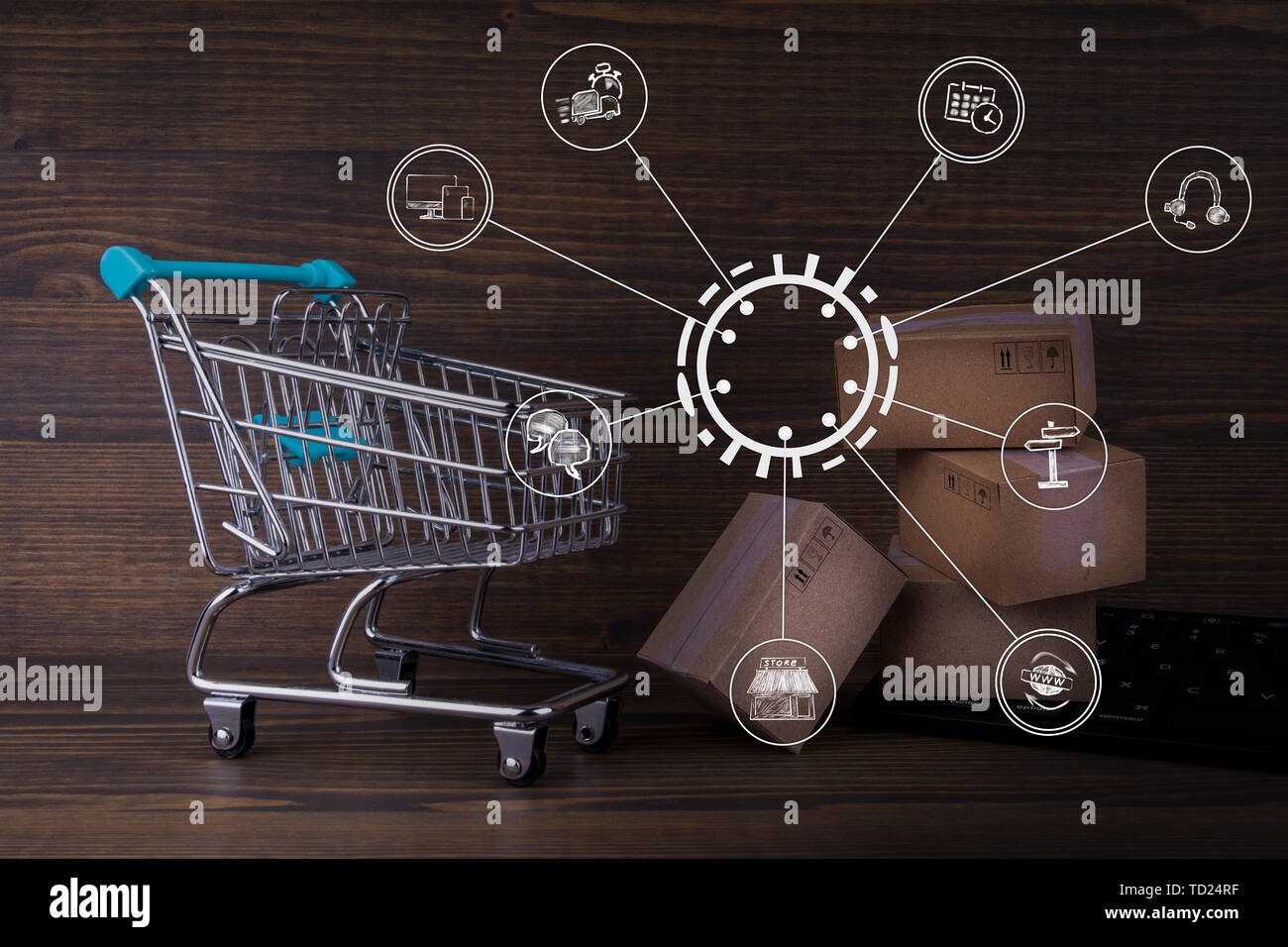 Online shopping, delivery and digital business concept Stock Photo Alamy