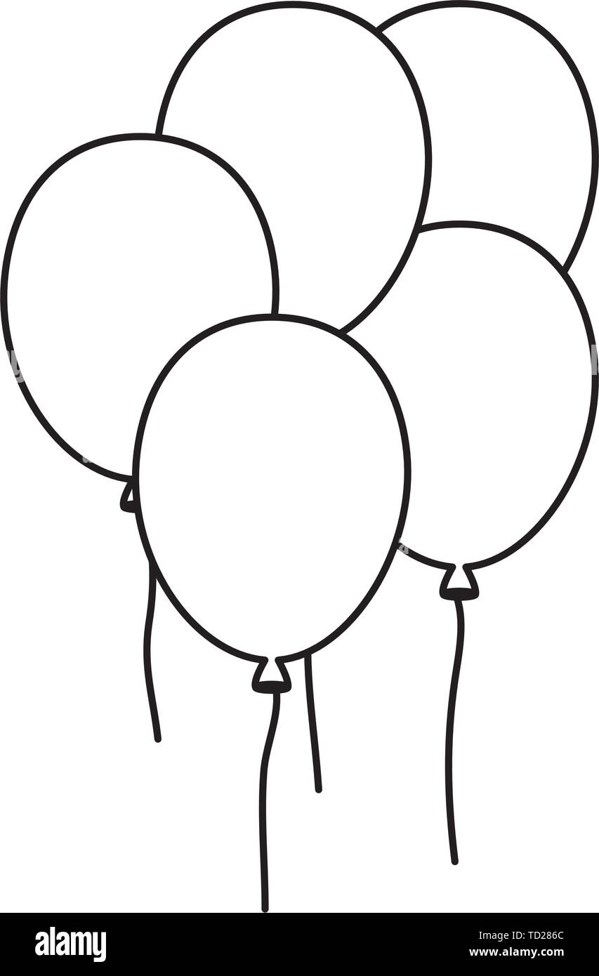 balloons helium floating party decoration Stock Vector Image & Art - Alamy