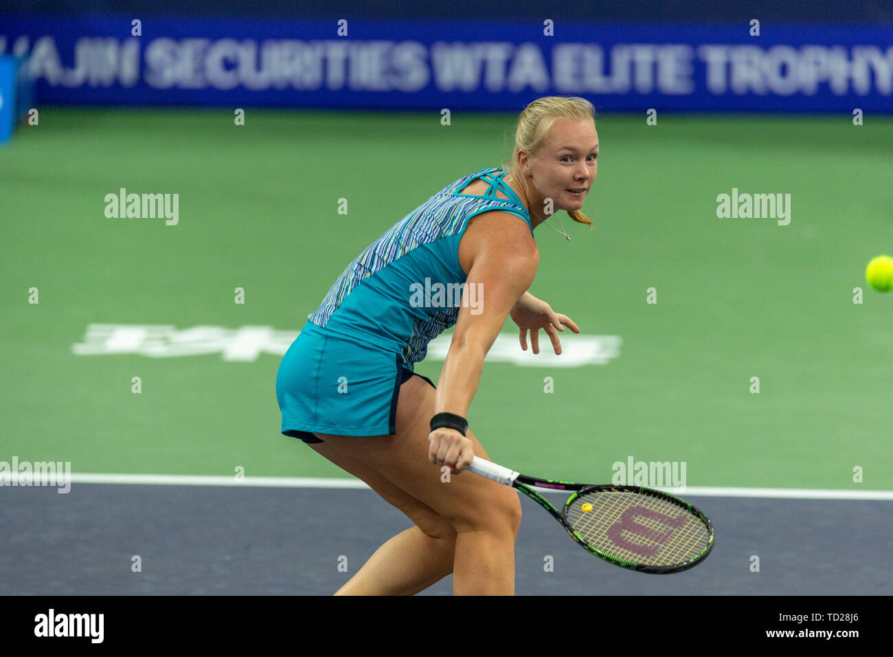 Kiki Bertens, born in Wateringen, the Netherlands, is a well-known Dutch  women's professional tennis player Stock Photo - Alamy