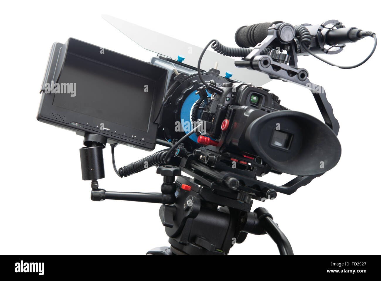 DSLR video camera rig isolated on the white background Stock Photo Alamy