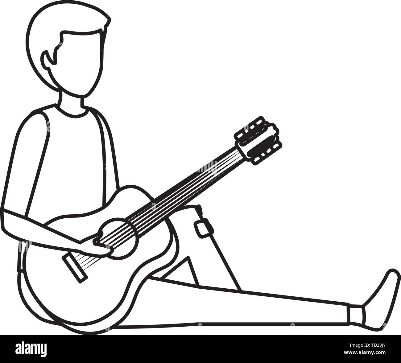 Acoustic Guitar Sketch Stock Photos Acoustic Guitar Sketch