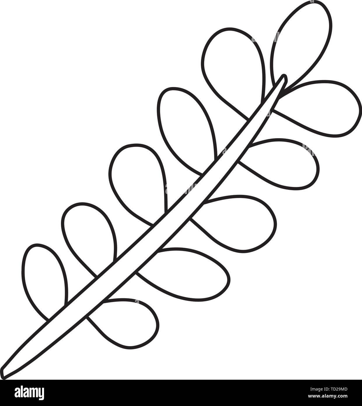 branch with leafs plants icon Stock Vector Image & Art - Alamy
