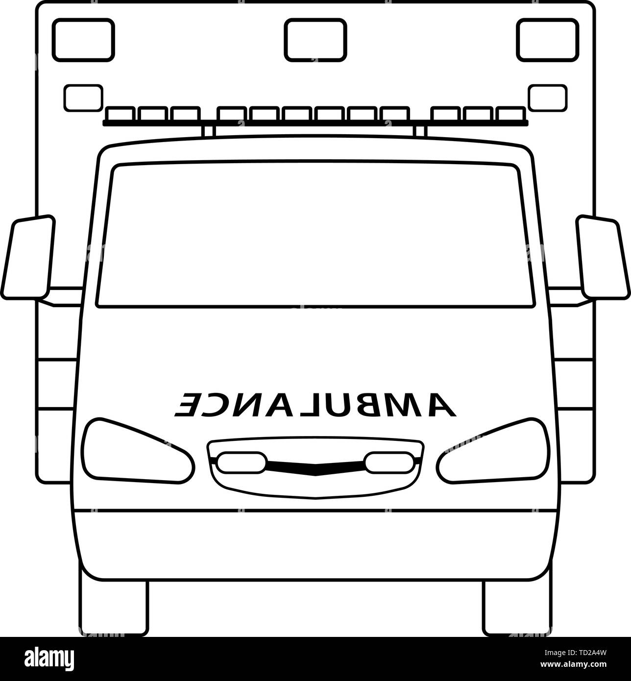 Ambulance Icon. Outline Simple Design. Vector Illustration Stock Vector ...