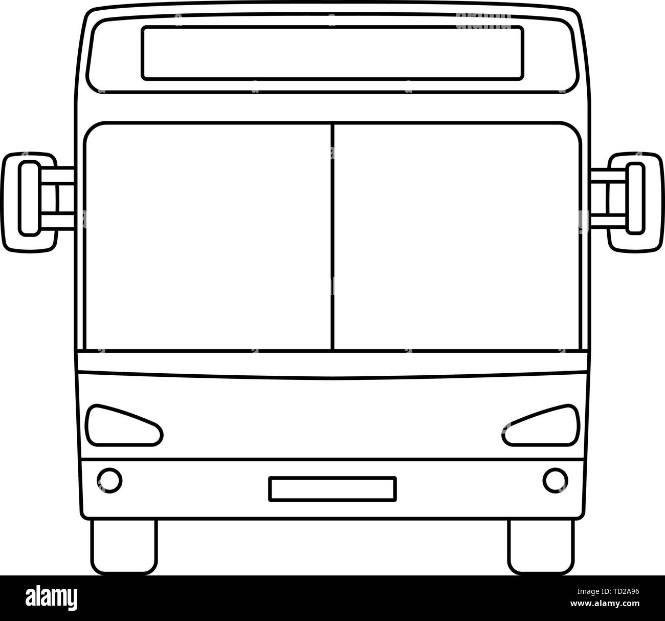 City Bus Icon. Outline Simple Design. Vector Illustration Stock Vector ...