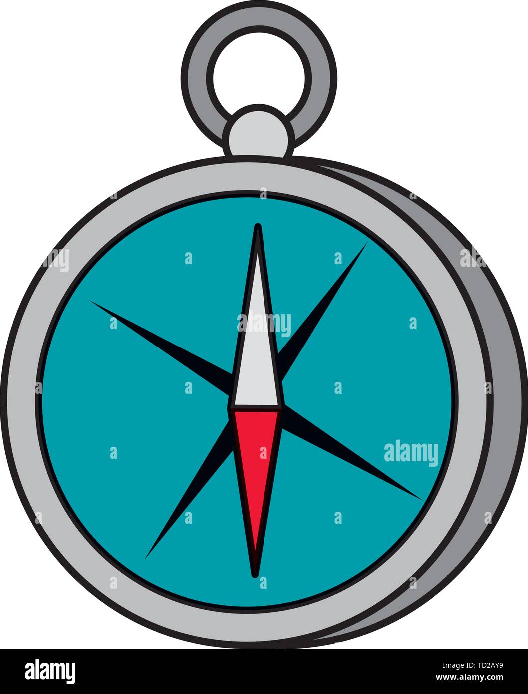 compass guide device isolated icon Stock Vector