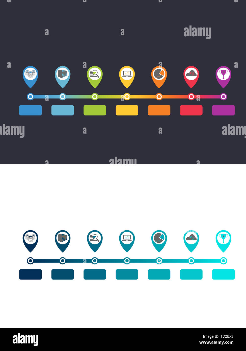 Timeline in business style with vector design template for roadmap ...