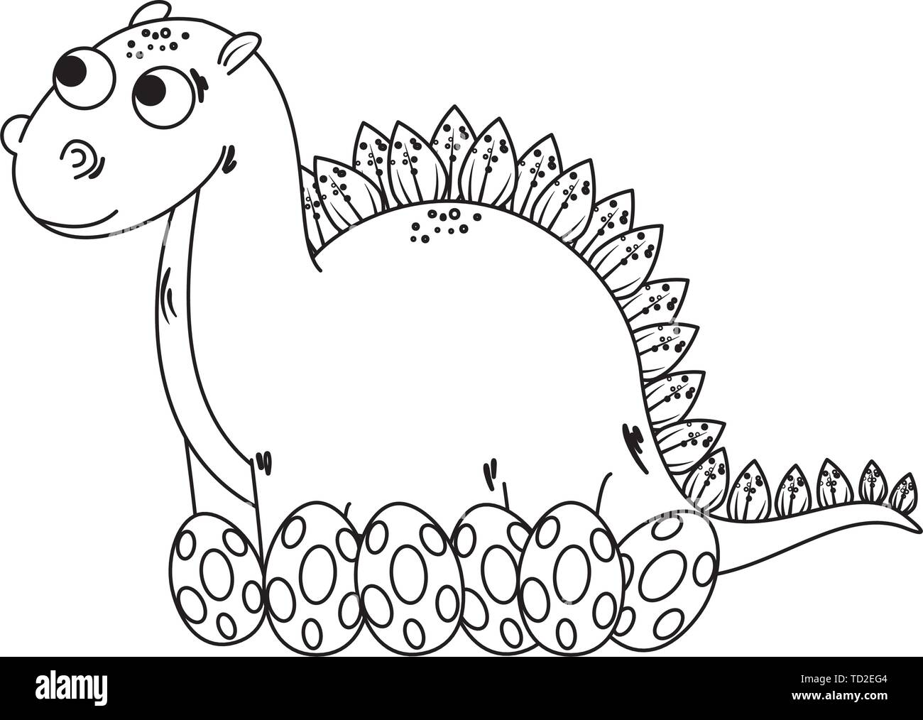 Cartoon happy mother baby dinosaur hi-res stock photography and images ...