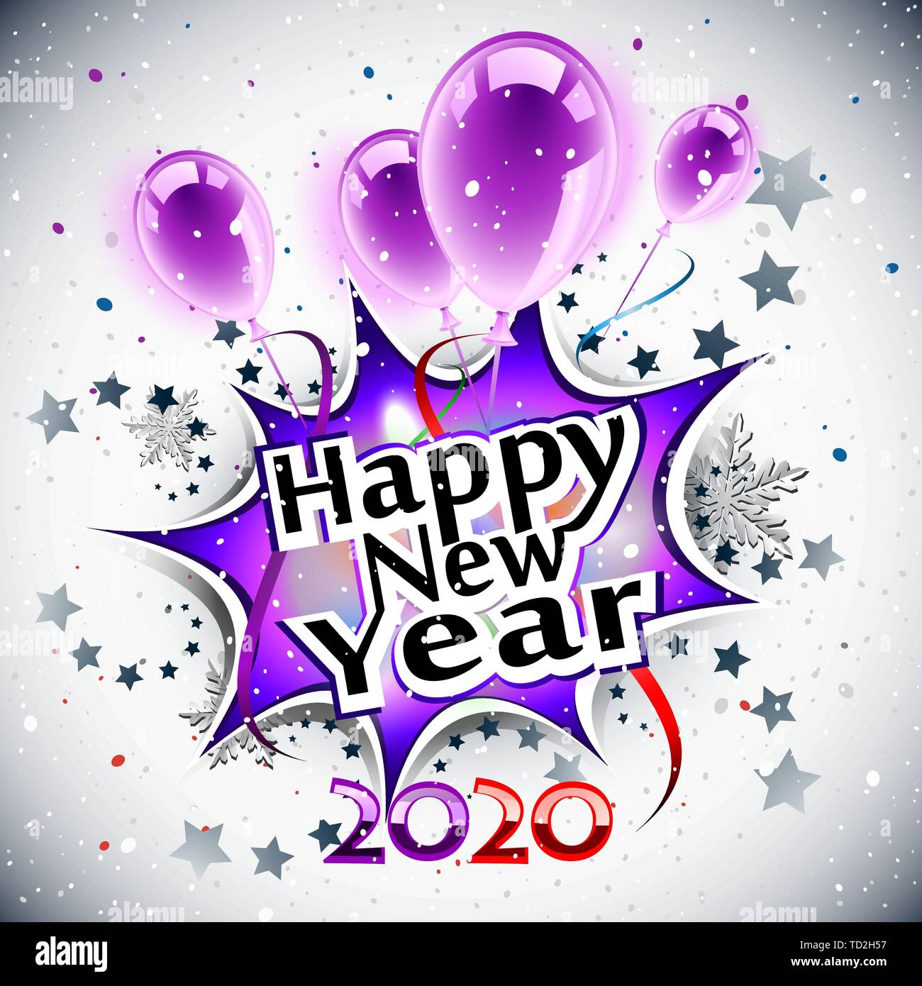 happy new year 2020 purple greeting card stock vector art happy new year 2020 cards