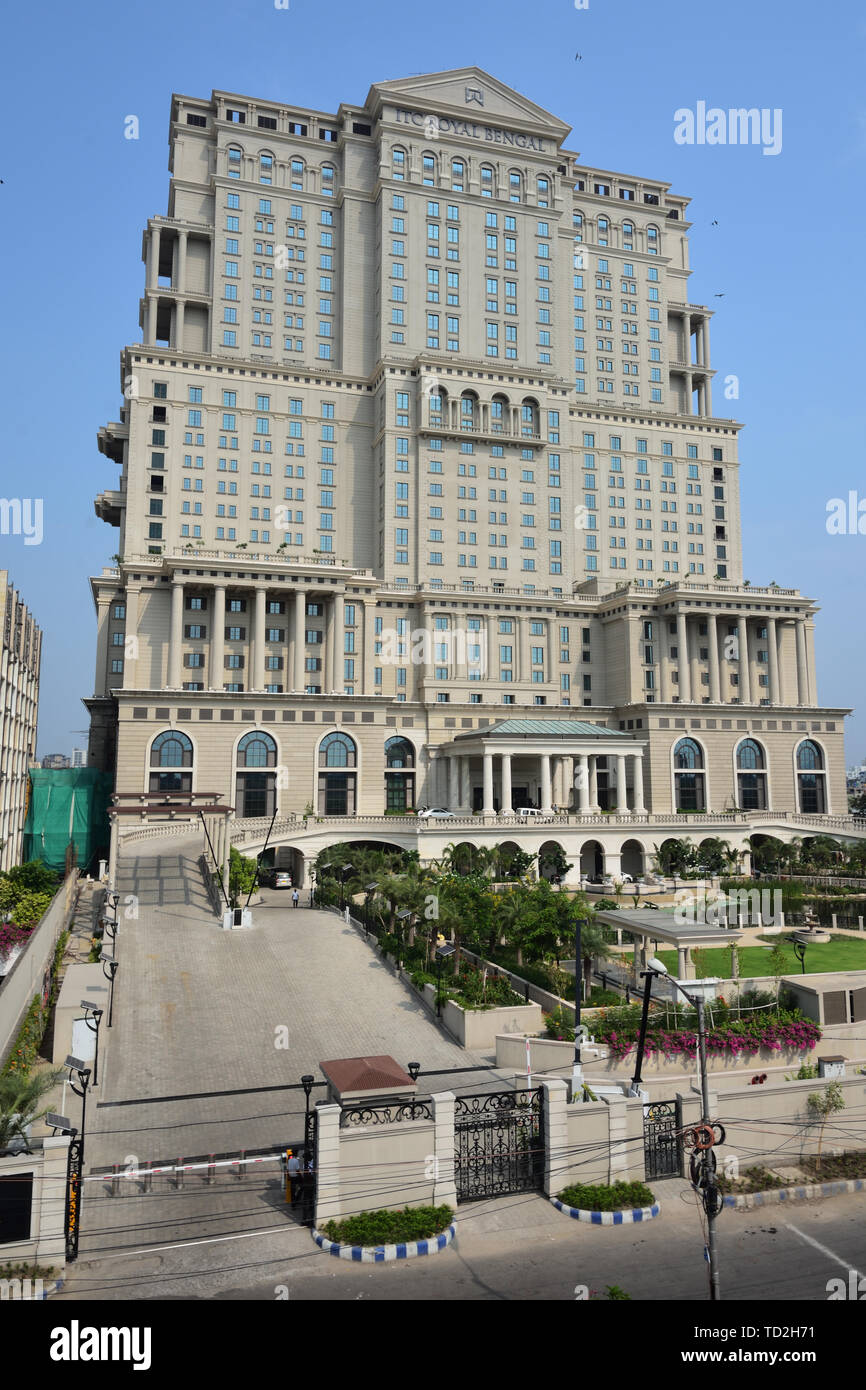 Kolkata, India. 11th June, 2019. ITC Royal Bengal hotel on opening day. It is 133 meters height with 456 rooms at ITC Sonar and ITC Royal Bengal hotel Stock Photo