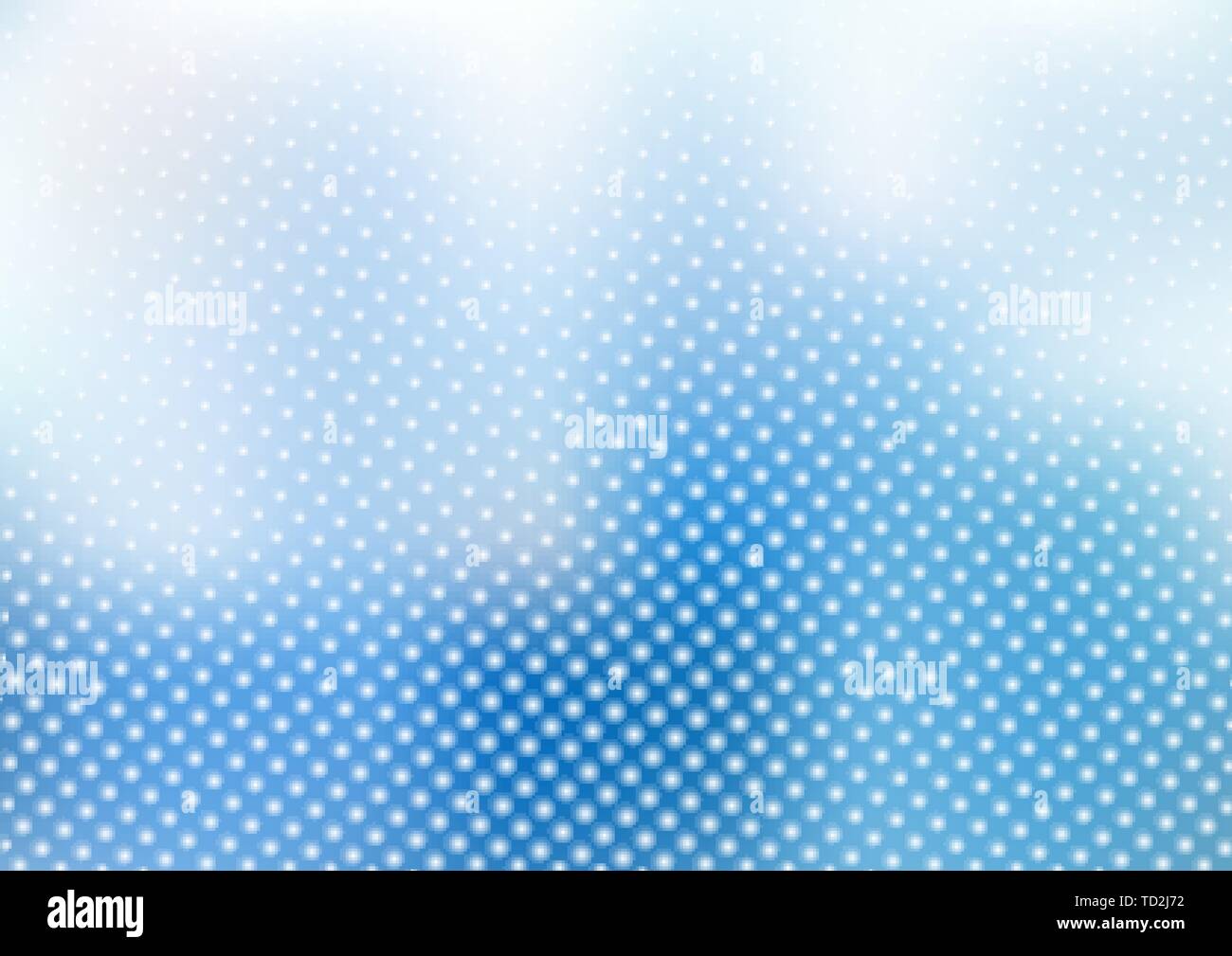 Abstract blue blurred background with dots pattern halftone style ...