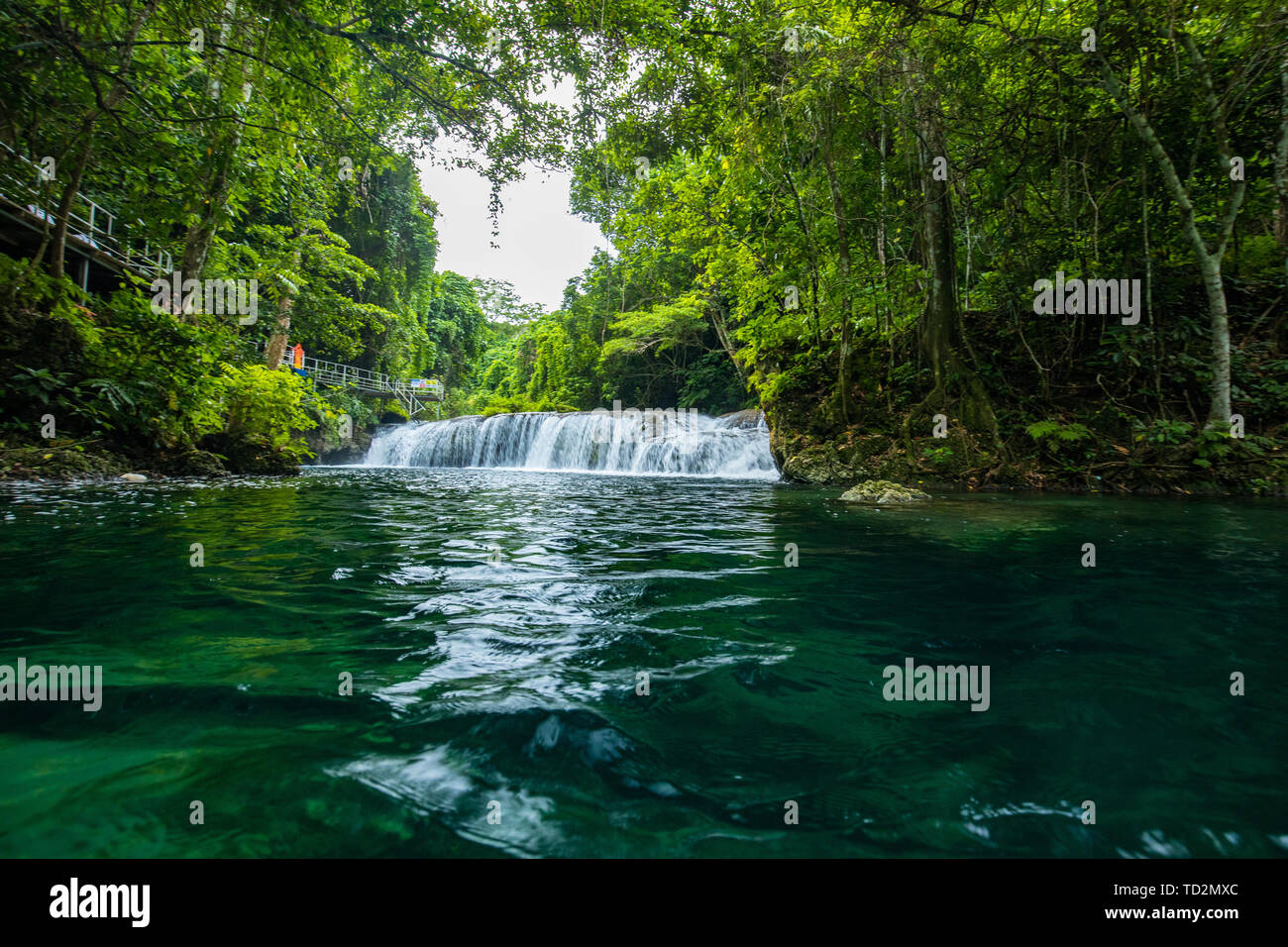 Rarru Rentapao Cascades, Waterfall and the River, Teouma village, Efate Island, Vanuatu, near Port Vila Stock Photo