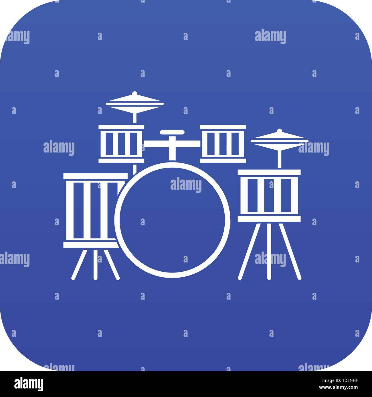 Drum kit icon digital blue Stock Vector Image & Art - Alamy