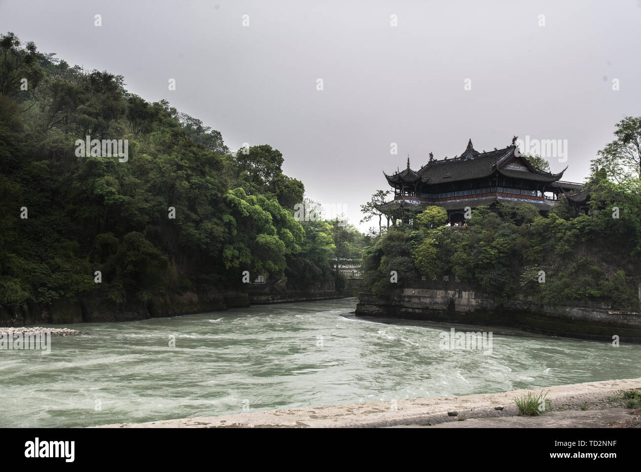 Dujiangyan is an ancient irrigation system in Dujiangyan City, Sichuan