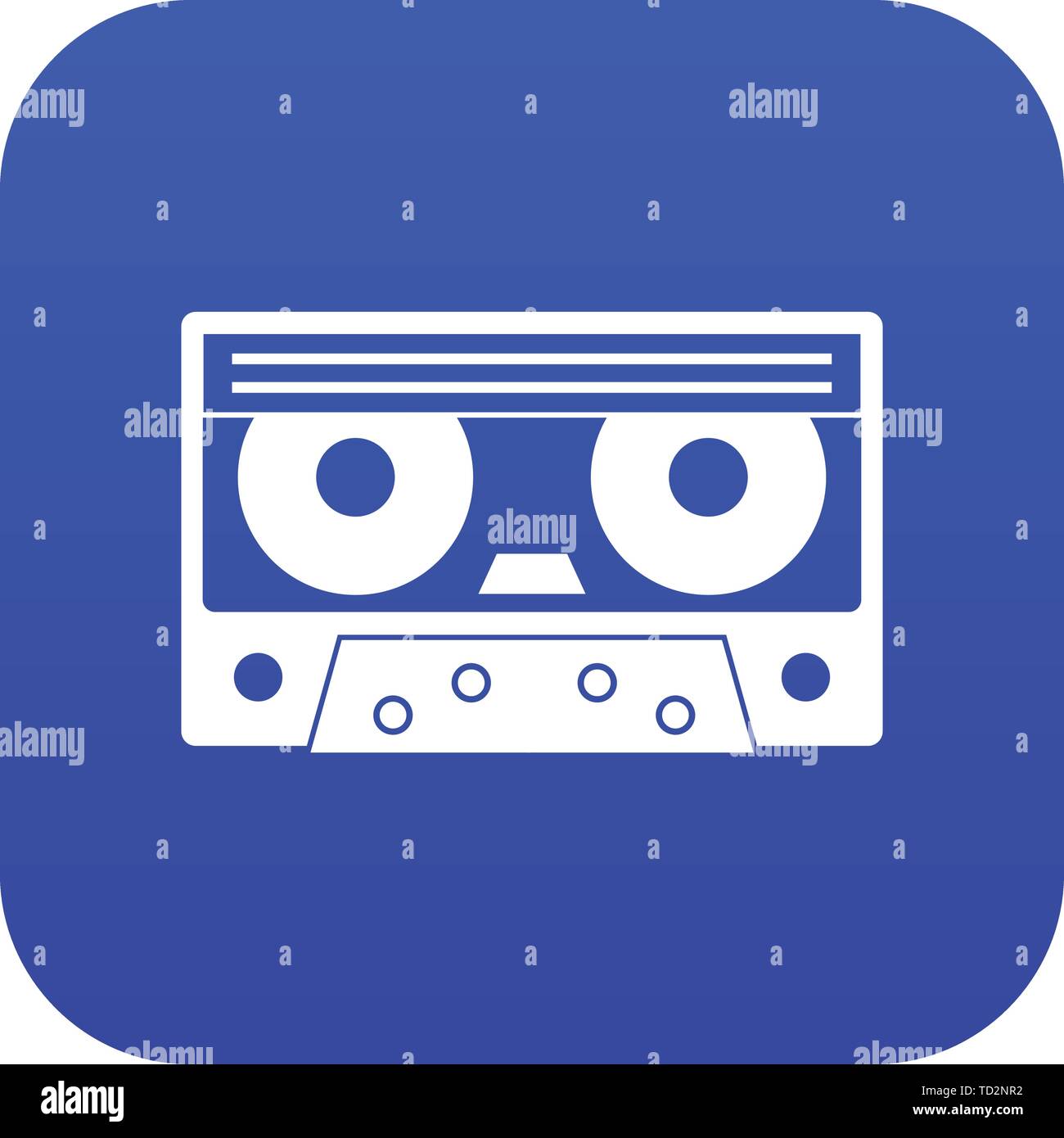 Audio cassette tape icon digital blue Stock Vector Image & Art - Alamy