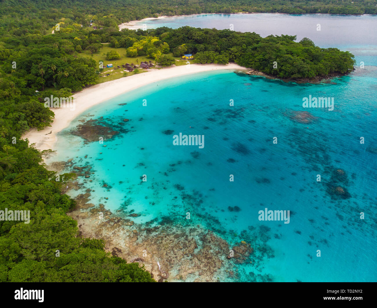 Drone View Champagne Beach Vanuatu Espiritu Santo Island Near Luganville South Pacific Stock Photo Alamy