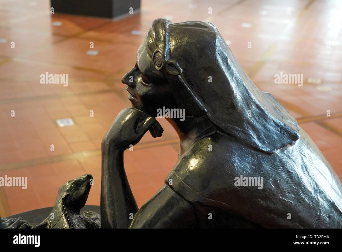 close up details of a bronze Sculpture by Mario Aguirre Roa at the ...