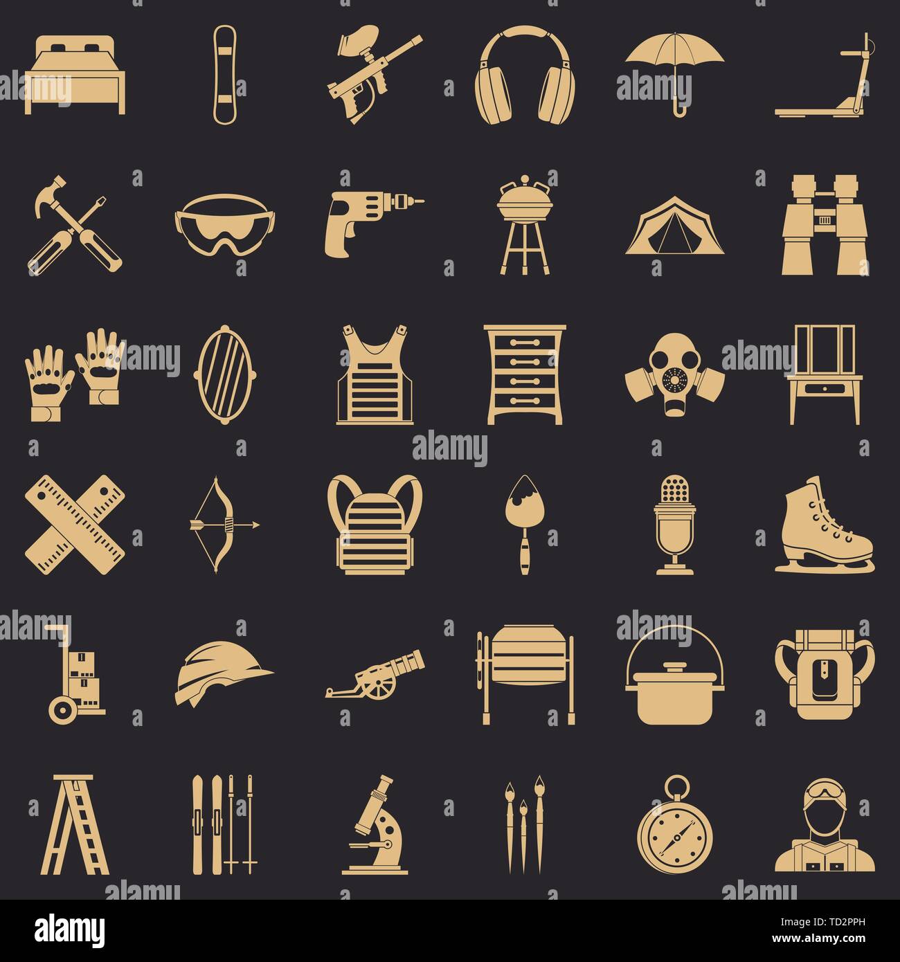 Outfit icons set, simple style Stock Vector Image & Art - Alamy