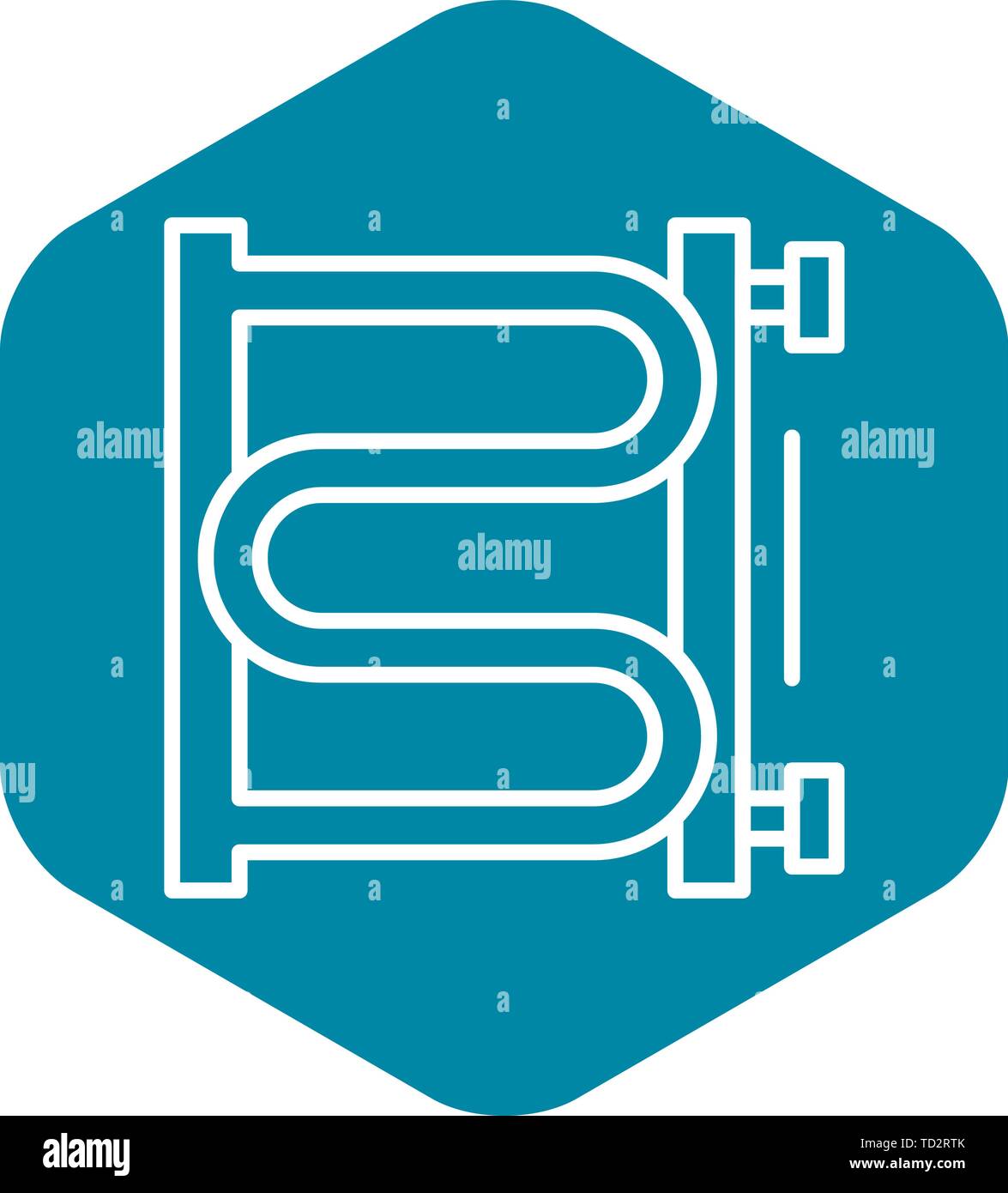 Bathroom heater pipe icon, outline style Stock Vector Image & Art Alamy