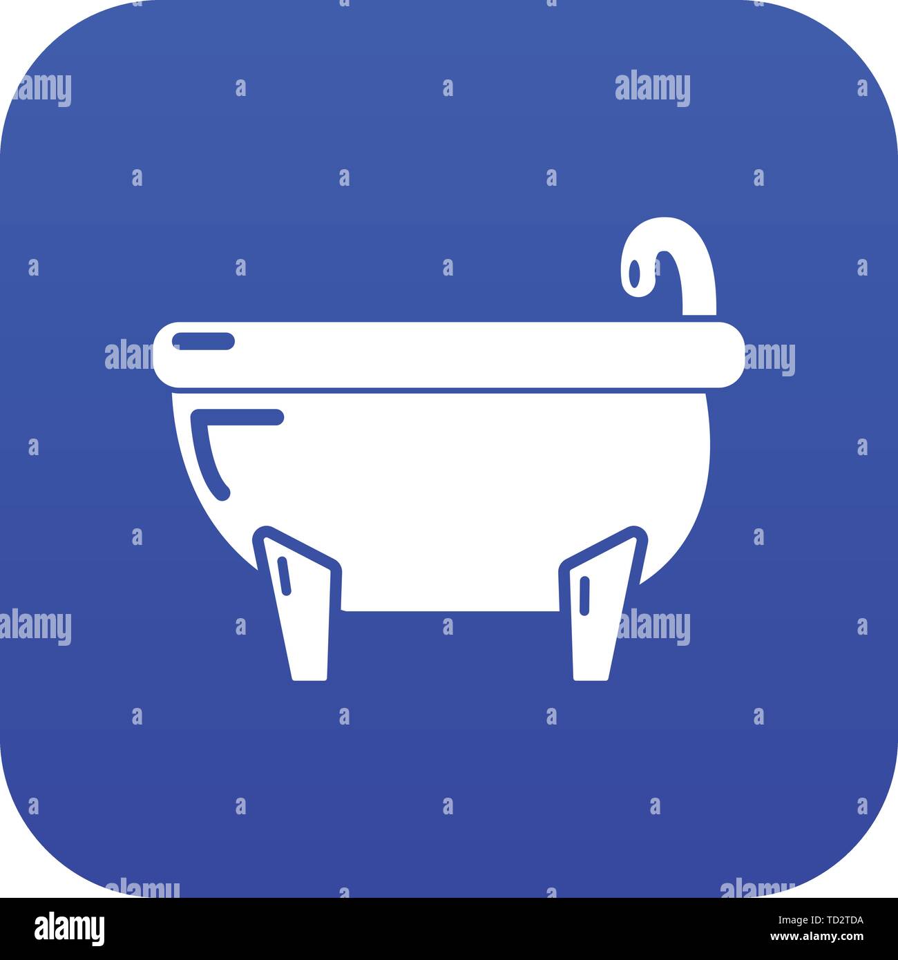 Bathtub icon blue vector Stock Vector Image & Art - Alamy