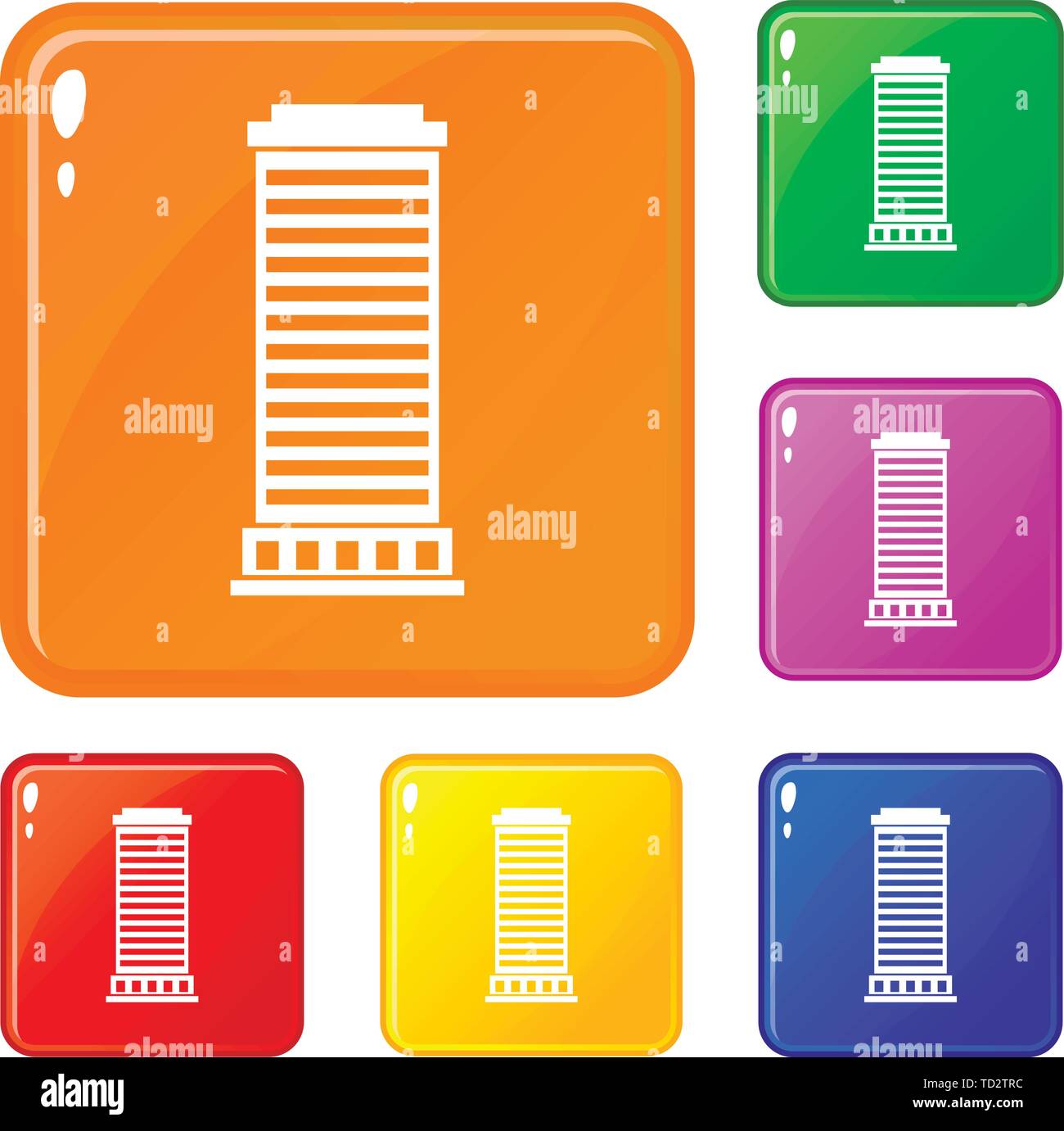Column icons set vector color Stock Vector Image & Art Alamy
