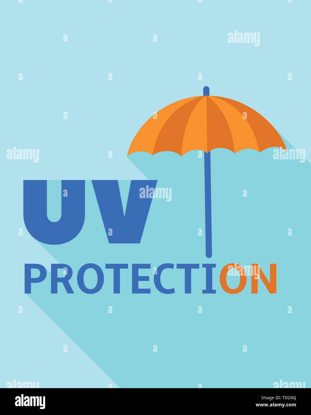 Uv protection logo. Flat illustration of uv protection vector logo for