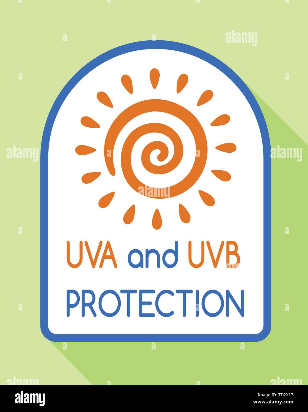 Uvb protection logo. Flat illustration of uvb protection vector logo ...