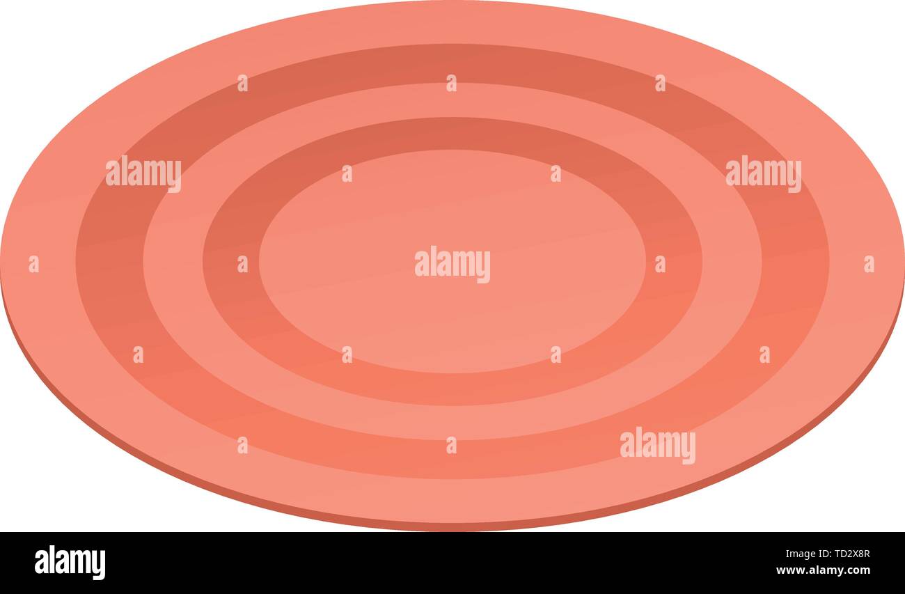 Round carpet icon. Isometric of round carpet vector icon for web design ...