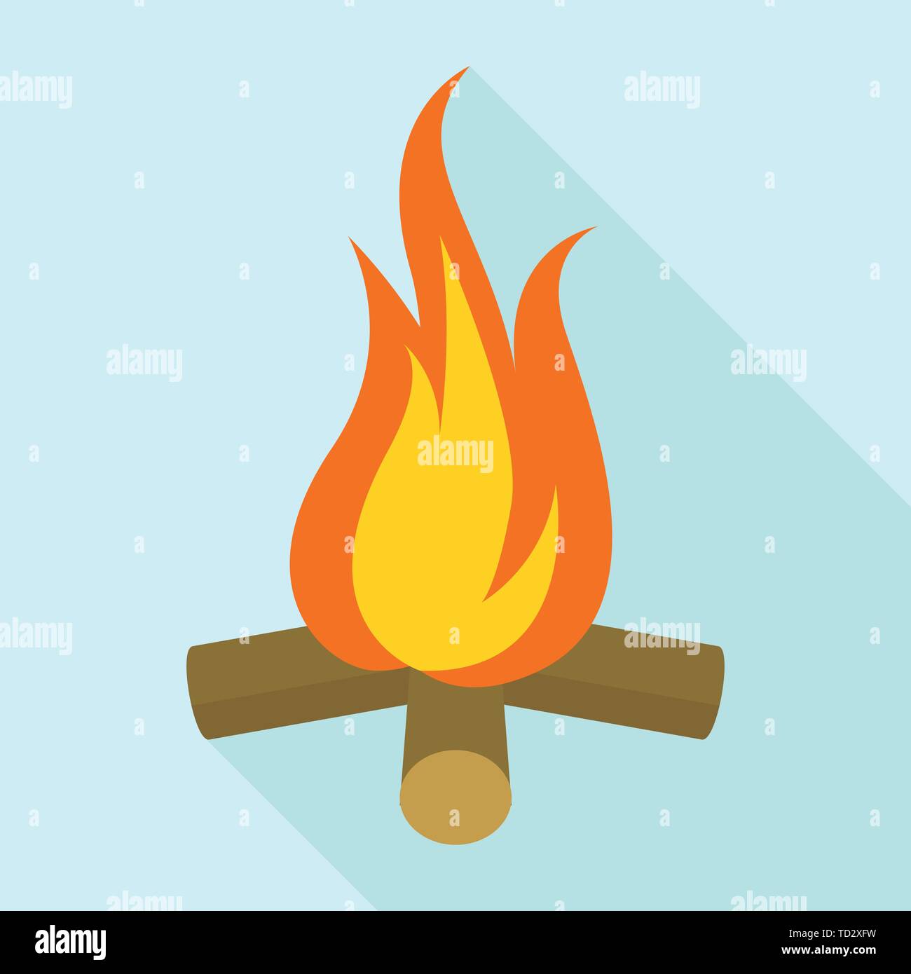 Campfire icon, flat style Stock Vector Image & Art - Alamy
