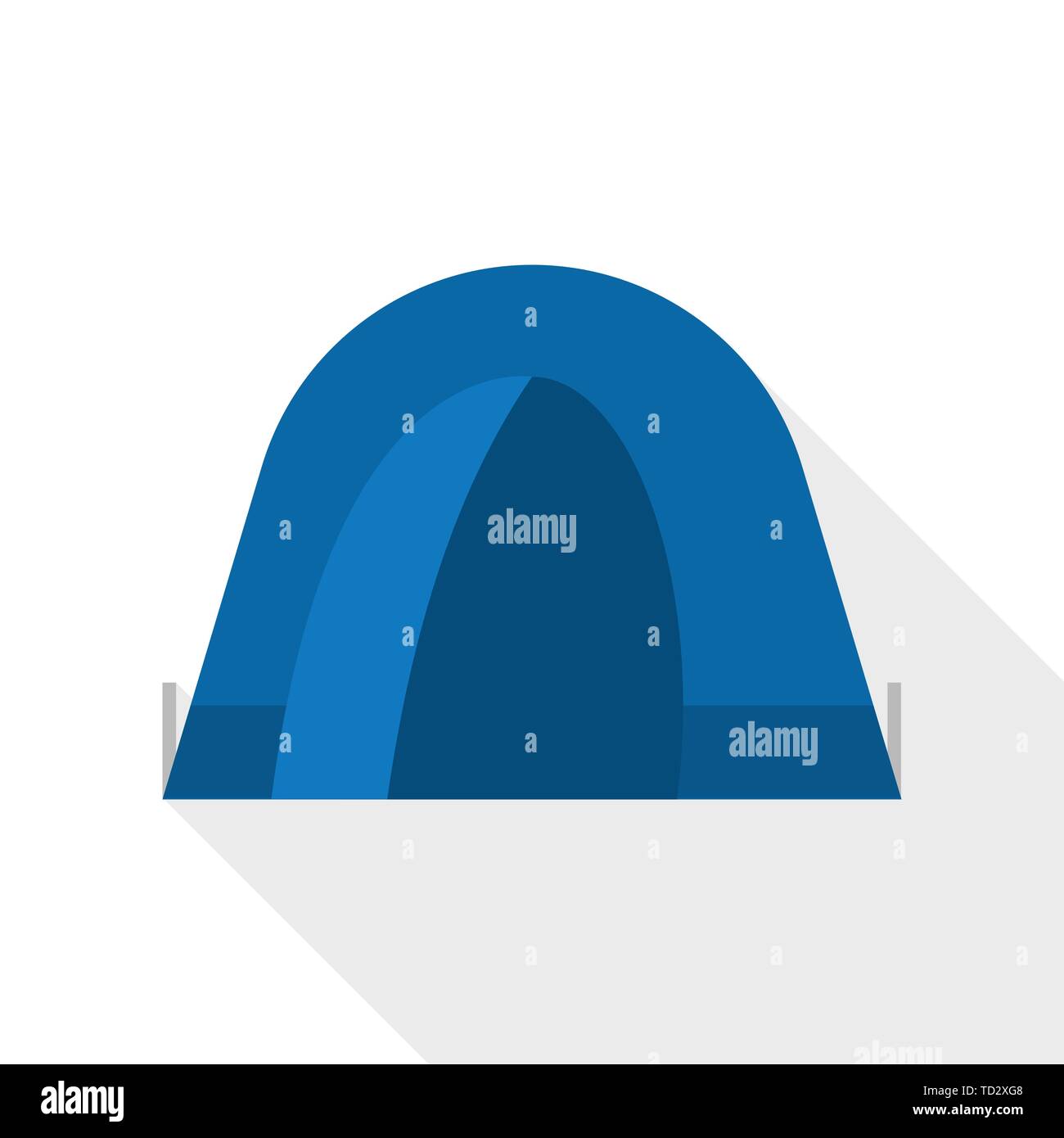 Blue tent icon, flat style Stock Vector Image & Art - Alamy