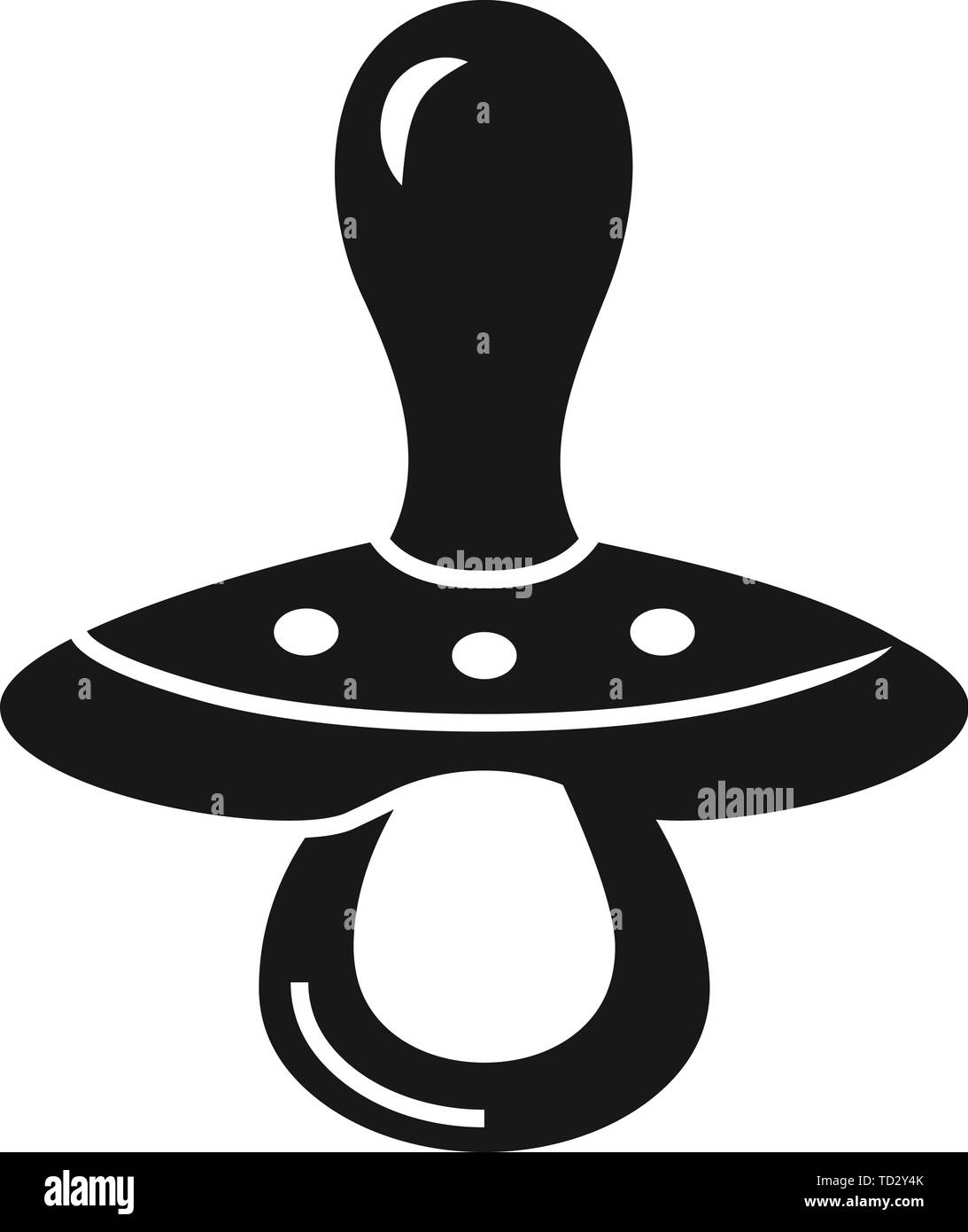 Kid pacifier icon. Simple illustration of kid pacifier vector icon for