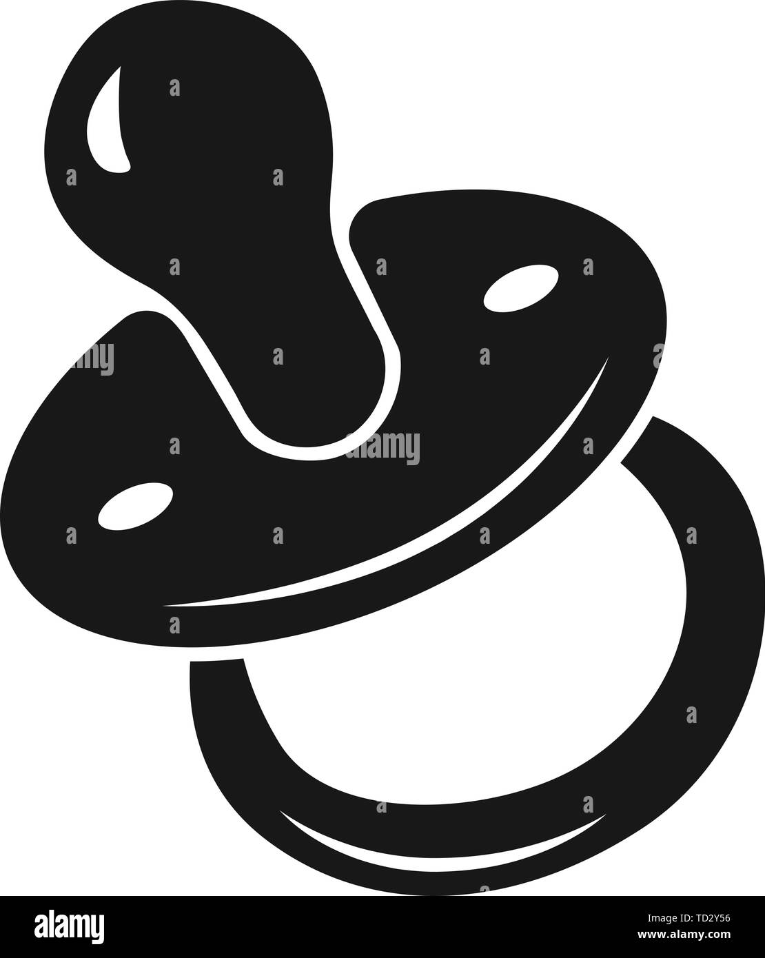 Rubber pacifier icon. Simple illustration of rubber pacifier vector ...