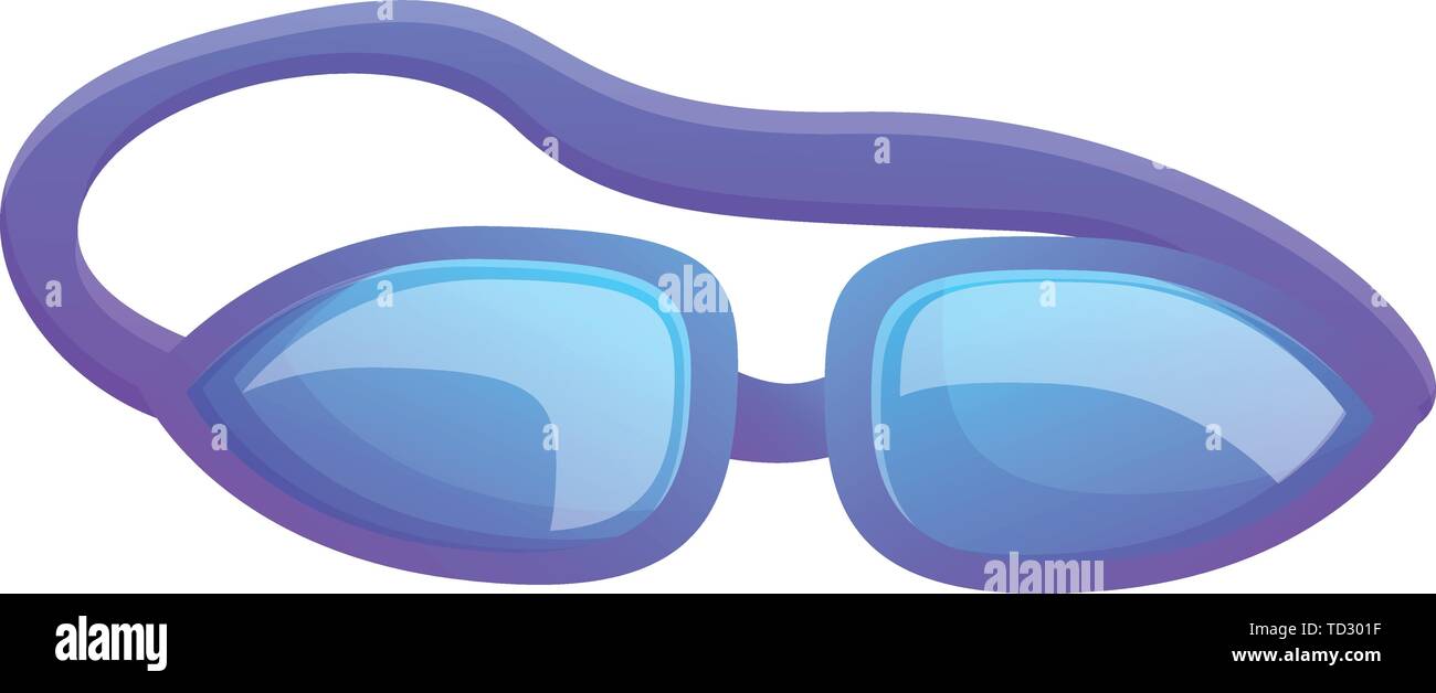 Swimming goggles icon. Cartoon of swimming goggles vector icon for web