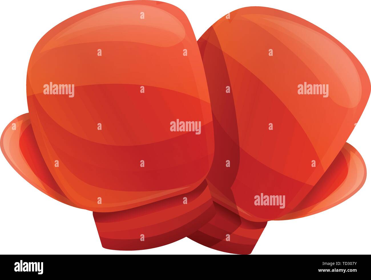 Red boxing gloves icon. Cartoon of red boxing gloves vector icon for ...