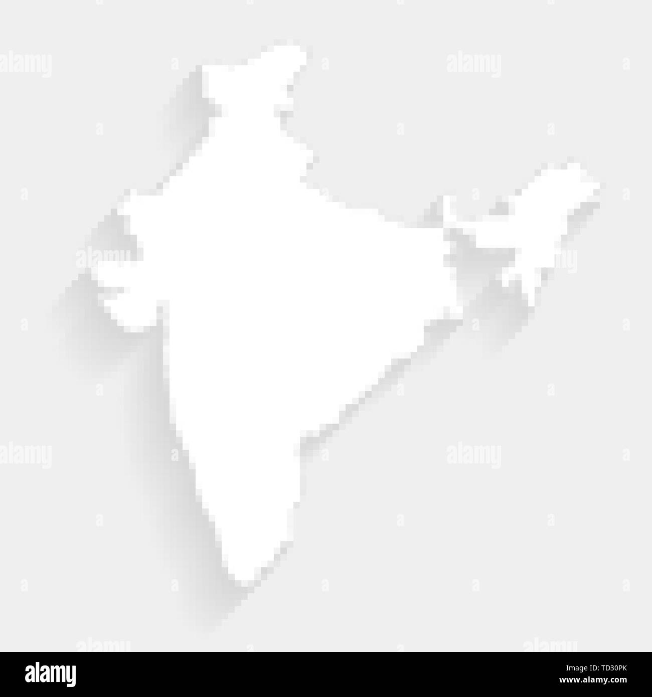 White India map on gray background, vector, illustration, eps 10 file Stock Vector