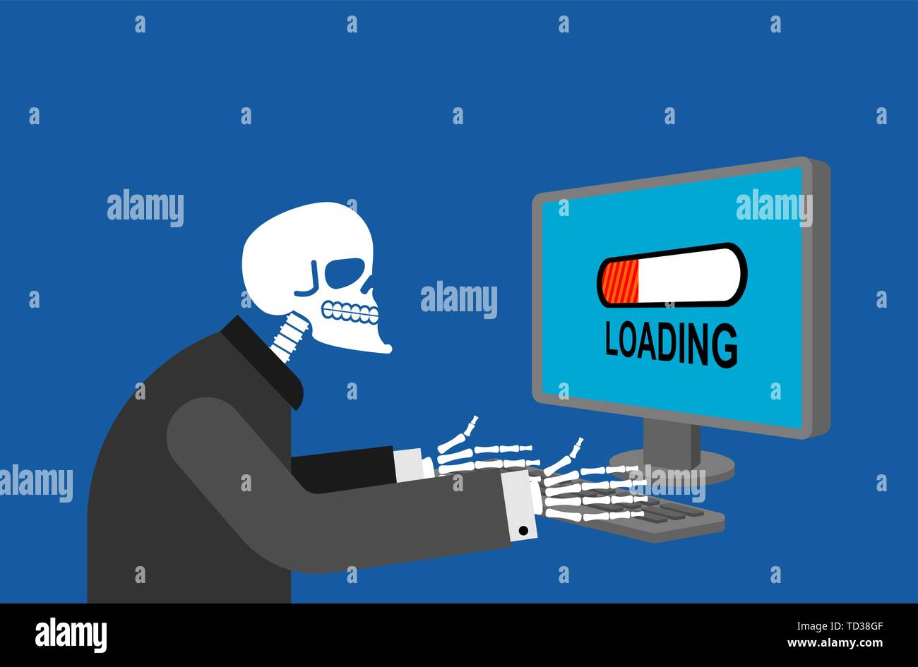 Skeleton and PC long loading. Slow work computer froze vector ...