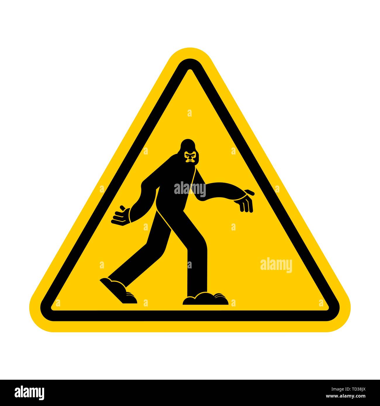 Bigfoot warning Stock Vector Images Alamy