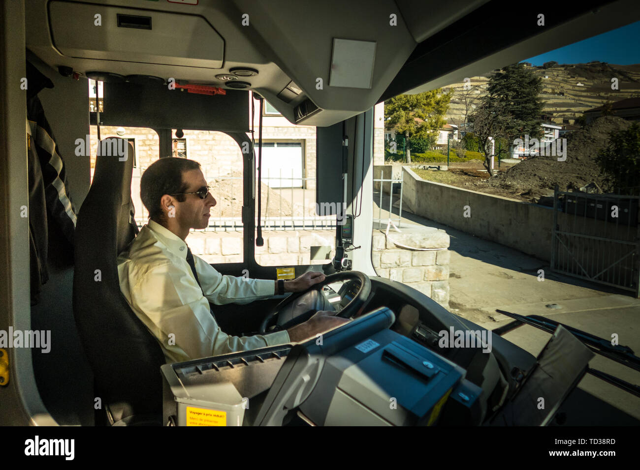 Pictures of a bus driver working Stock Photo Alamy