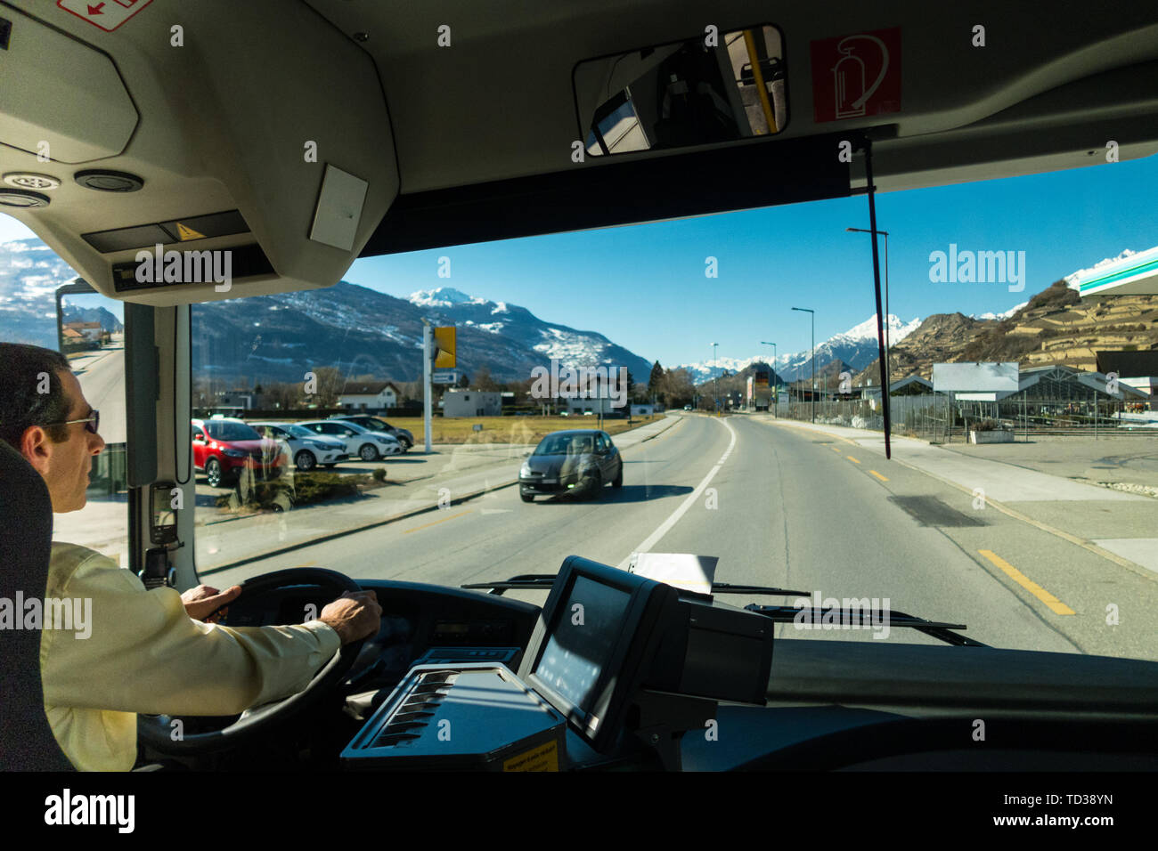Pictures of a bus driver working Stock Photo Alamy
