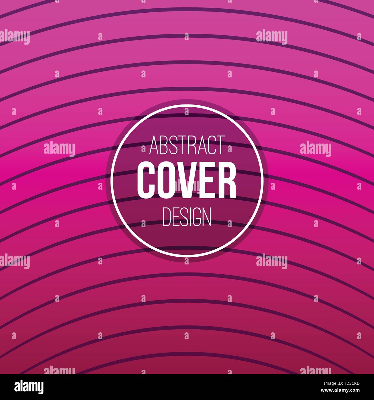 Abstract creative concept layout template. Trendy cover, card, flyer, poster, brochure design. Modern abstract cover from bright pink, purple rounded. Stock Vector