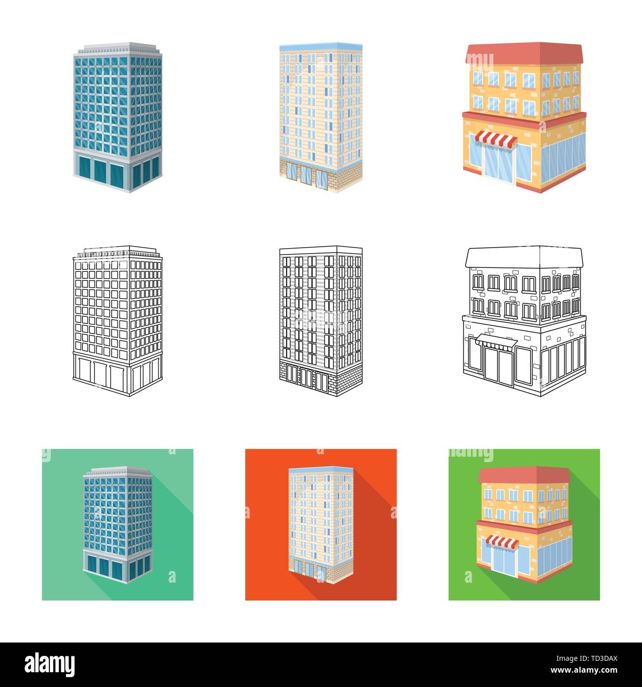 skyscraper,office,shop,house,cafe,hospital,store,hotel,company,bakery ...