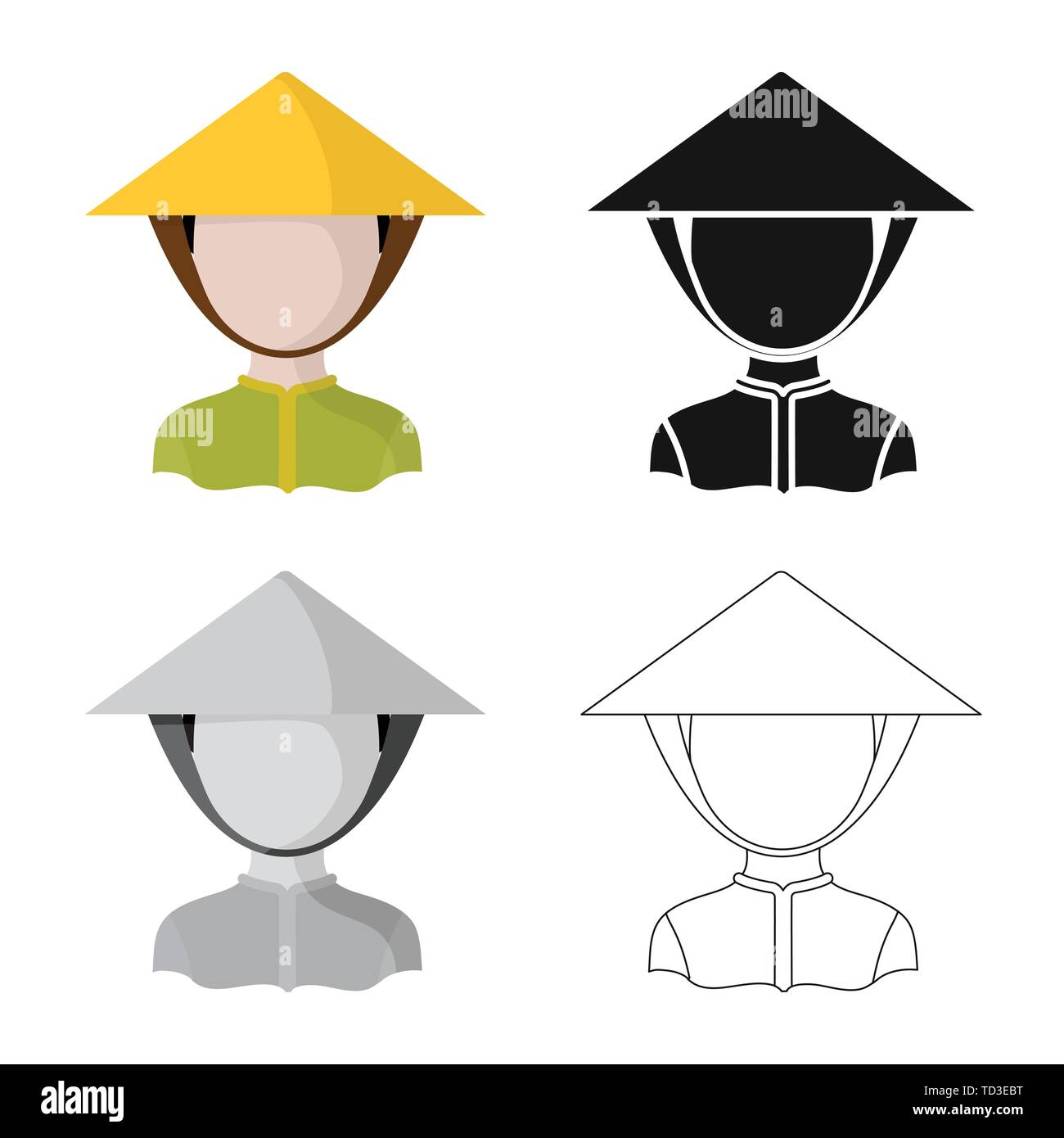Vector illustration of imitator and resident icon. Set of imitator and ...