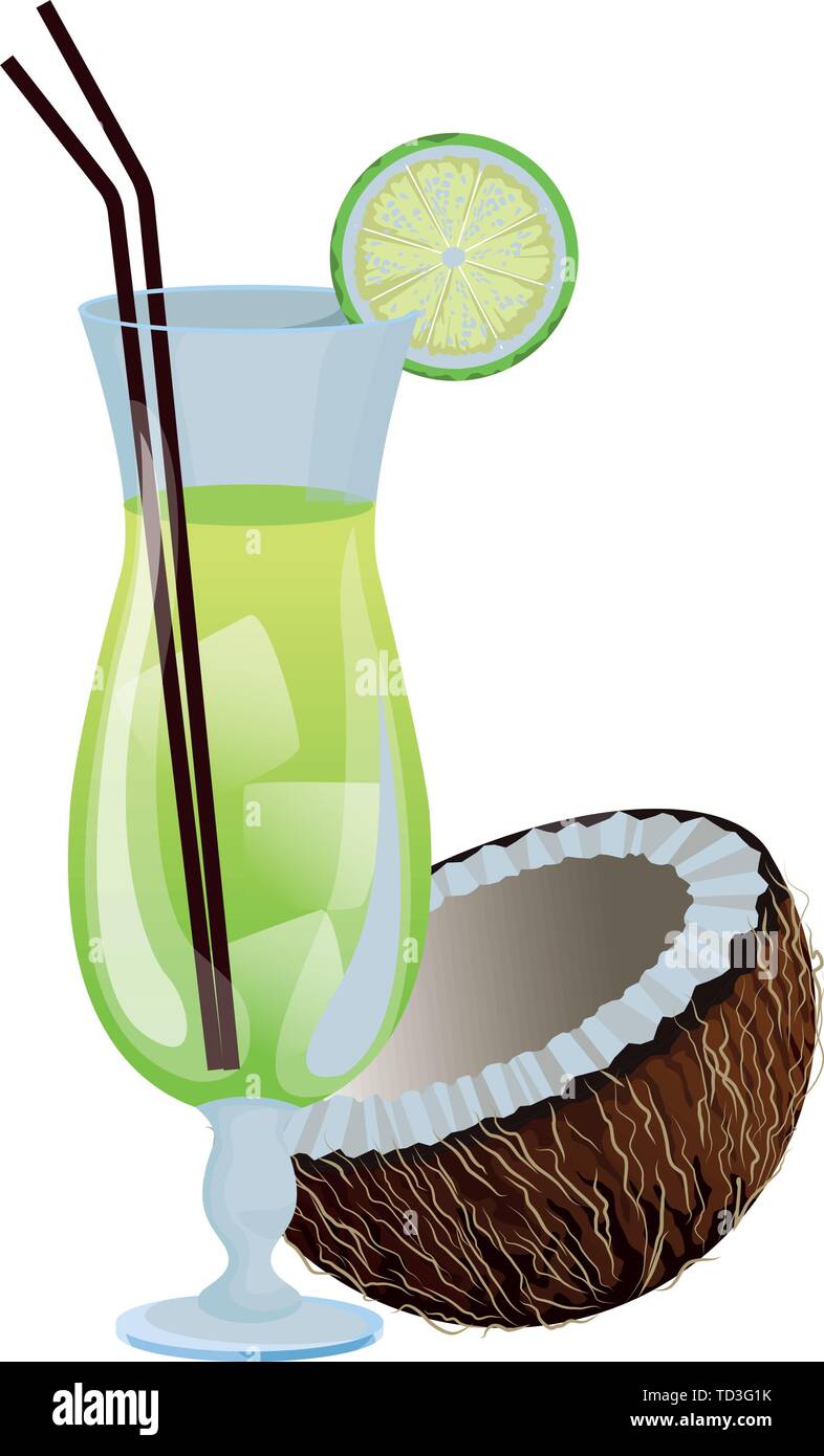 Tropical fruit cocktail icon cartoon Stock Vector Image & Art Alamy