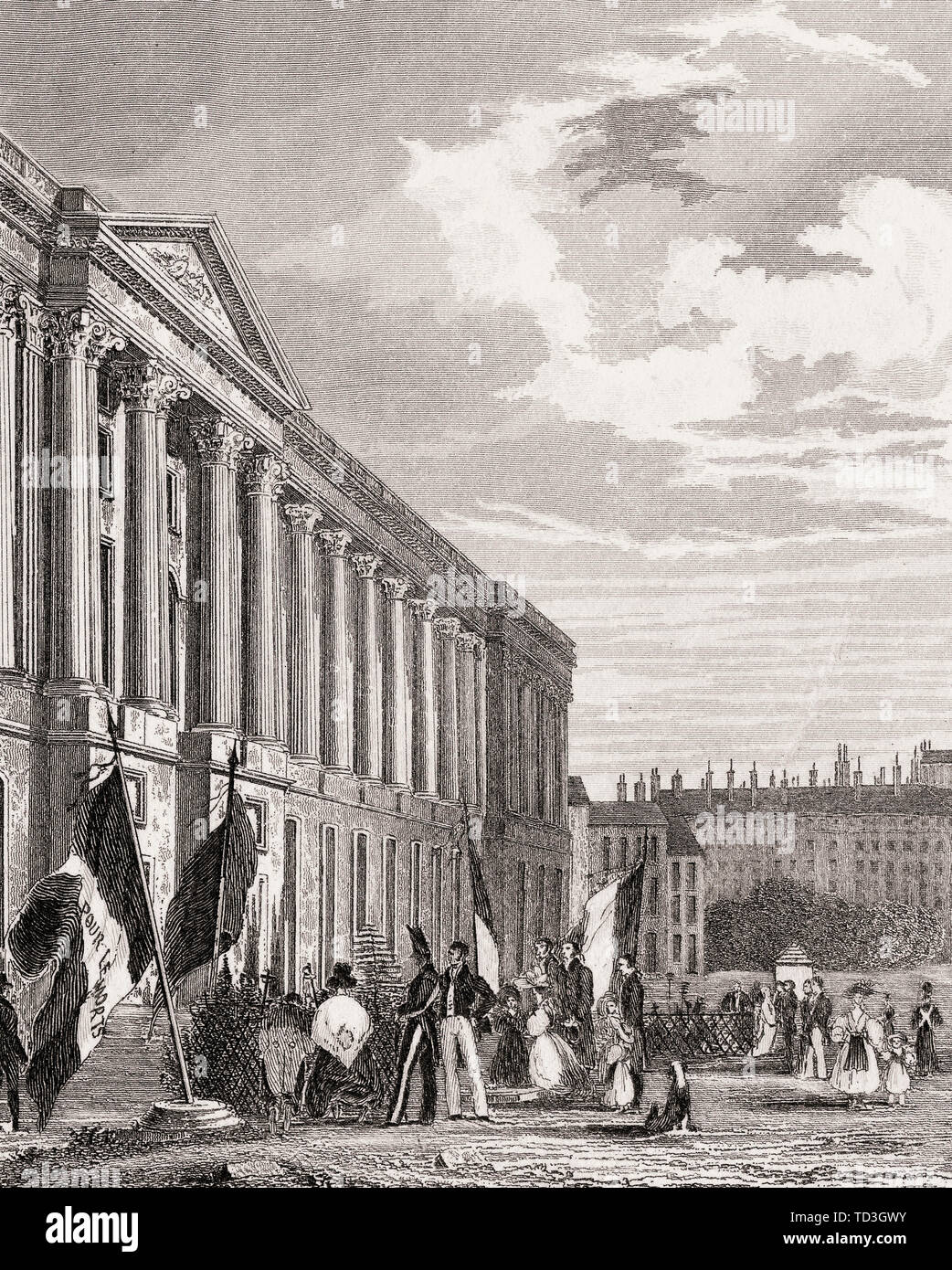 Tomb commemorating the attack on the Louvre, July 1830, Paris, antique ...